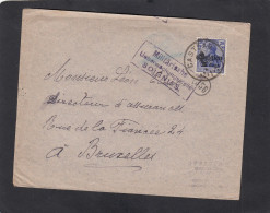 LETTRE DE CASTEAU POUR BRUXELLES,CACHET DE CENSURE DE SOIGNIES. - OC1/25 General Government