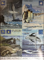 French Antarctic Territory TAAF 2001 Wildlife Birds Animals Whales Sheetlet MNH - Altri & Non Classificati