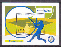 A1482 - ITALIA BF Unificato N°48 ** BASEBALL - Hojas Bloque