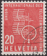1958 CH / Dienstmarke UIT ° Mi:CH-UIT 3, Yt:CH S395, Zum:CH-UIT 3, 100 Jahre Internationale Fernmeldeunion - Service