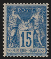 N°90, Sage 15c Bleu, Neuf ** Sans Charnière - TB - 1876-1898 Sage (Type II)