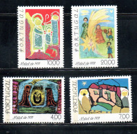 PORTOGALLO PORTUGAL 1977 CHRISTMAS  NATALE -NOEL NAVIDAD WEIHNACHTEN NATAL COMPLETE SET SERIE COMPLETA MNH - Unused Stamps