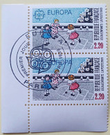 - N° 2584. Paire En Coin De Feuille. Europa.  Jeux D'enfants. Oblitéré Premier Jour - - Used Stamps