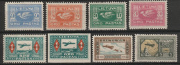 1921 - LITUANIE - SERIE COMPLETE POSTE AERIENNE N°8/14 **/* MNH/MLH + 12a NON DENTELE ** MNH - COTE = 87.5+ EUR. - Lituania