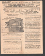 DUCROQUET CONSTRUCTEUR RUMIGNY PAR SAINS SOMMES / MOULIN MEUNIER MEUNERIE    F104 - 1900 – 1949