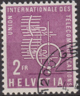 1958 CH / Dienstmarke UIT ° Mi:CH-UIT 6, Yt:CH S398, Zum:CH-UIT 6, 100 Jahre Internationale Fernmeldeunion - Service
