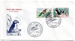 OISEAU / MACAREUX  = 75 PARIS 1960 = CACHET  GRAND FORMAT  Illustré D'un GUEPIER +  N° 1274 +1276 =  SALON Des OISEAUX - Afstempelingen & Vlagstempels