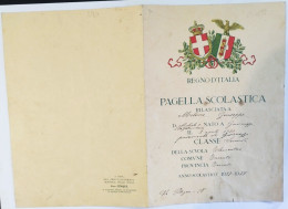 Bp80 Pagella Fascista Opera Balilla Regno D'italia Taranto 1928 - Diploma's En Schoolrapporten