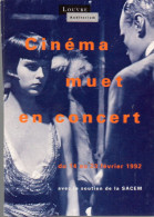 Paris:CARTE-COM Publicitaire : CINEMA MUET EN CONCERT Fevrier 1992  (PPP47128) - Publicité