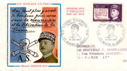 LETTRE FDC 1971 GENERAL DELESTRAINT - 1970-1979