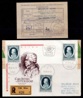 Reko  FDC Carl Ditters V. Dittersdorf  ( Mit Aufgabeschein ) Vom 24.10.1974 -  ANK 1493 - Lettres & Documents