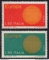 1970 - ITALIA REPUBBLICA -  EUROPA - SERIE  COMPLETA  - 2 VALORI   - NUOVO - 1961-70: Ungebraucht