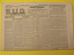 Hebdo L'indépendant Sud-Mayenne. Chateau-Gontier Laval. N° 18 Du 13 Avril 1947. De Gaulle Gay Schumann Vincent - Pays De Loire