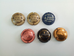 Lot 6 Capsules Muselets Champagne Nicolas Feuillatte Différentes ( Bazarcollect28 ) - Feuillate