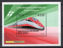 A1489 - ITALIA BF Unificato N°55 **  Treni - Blocs-feuillets