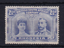 Rhodesia - BSAC: 1910/13   Double Head    SG131    2½d    Ultramarine     MH - Autres & Non Classés