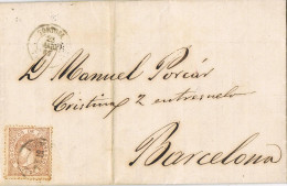 54823. Carta Entera TORTOSA (Tarragona) 1867. Marca Oval  CARTERO 7ª Seccion - Storia Postale