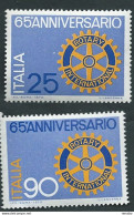 1970 - ITALIA REPUBBLICA -  ANNIVERSARIO ROTARY CLUB   -  SERIE COMPLETA  - 2 VALORI   - NUOVO - 1961-70:  Nuovi