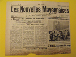 Hebdo Les Nouvelles Mayennaises. Chateau-Gontier Laval. N° 36 Du 27 Mai 1945.  Larminat Prisonniers Jouhaux Goering - Pays De Loire