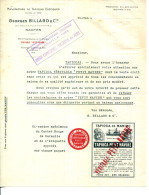 FACTURE.44.NANTES.MANUFACTURE DE TAPIOCAS EXOTIQUES " PETIT NAVIRE "GEORGES BILLARD & Cie.15 QUAI BACO. - Alimentos