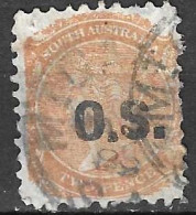 AUSTRALIA DEL SUD - 1875 - SERVIZIO - 2 P - USATO ( YVERT SE 10 - MICHEL OF 8) - Usati