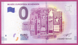 0-Euro ZEAH 2019-1 MUSÉE EUROPÉEN SCHENGEN - Privéproeven