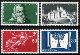 Switzerland / Helvetia / Schweiz / Suisse 1948 ⁕ 100 Years Of The Swiss Federal State Mi.496-499 ⁕ 4v MNH - Nuevos