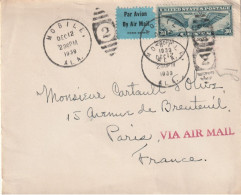 Lettre " PAR AVION " De MOBILE (A L A.) - Storia Postale