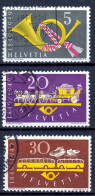 Switzerland / Helvetia / Schweiz / Suisse 1949 ⁕ 100 Years Of Swiss Post Mi.519-521 ⁕ 3v Used - Oblitérés