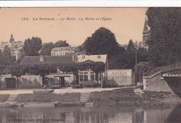 94. LE PERREUX SUR MARNE . La Marne Et L'Eglise . Garage . Café De La Passerelle - Le Perreux Sur Marne