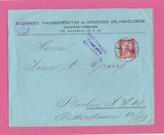 LETTRE DE BUDAPEST POUR BERLIN,OUVERTE PAR LA CENSURE HONGROISE.1929. - Covers & Documents