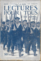 Revue Hachette Bimensuelle Sur La 1ère Guerre Mondiale - Lectures Pour Tous Du 15 Avril 1915 - Marins - 1900 - 1949