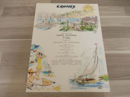 Reclame Advertentie Uit Oud Tijdschrift 1957 - Cannes - Saison D'Eté - Casino Municipal / Restaurant Des Ambassadeurs - Publicidad