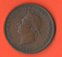 Great Britain ONE Penny 1826 King Georgius IV° Inghilterra United Kingdom 1 Penny 1826 - D. 1 Penny