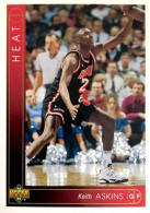 25 Keith Askins - Miami Heat - Carte Upper Deck NBA 1993 - Autres & Non Classés
