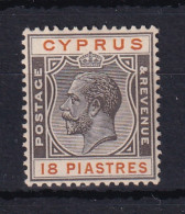 Cyprus: 1924/28   KGV   SG115   18pi      MH - Cipro (...-1960)