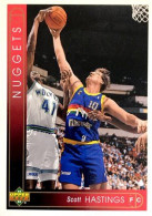 88 Scott Hastings - Denver Nuggets - Carte Upper Deck NBA 1993 - Sonstige & Ohne Zuordnung