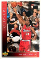 137 John Williams - Los Angeles Clippers - Carte Upper Deck NBA 1993 - Andere & Zonder Classificatie