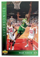 138 Vincent Askew - Seattle SuperSonics - Carte Upper Deck NBA 1993 - Sonstige & Ohne Zuordnung