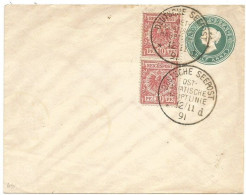 Germany Empire Seamail Dutsche Seepost Ost Asiatische Hauptlinie 12nov1891 On India Stationery - Non Traveled - Lettres & Documents