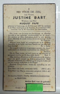 Devotie DP - Overlijden Justine Bart Wwe Pape - Lissewege 1877 - St-Andries 1951 - Décès