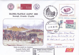 BUCHAREST LILIPUT PHILATELIC EXHIBITION, REGISTERED COVER STATIONERY, ENTIER POSTAL, 2005, ROMANIA - Enteros Postales