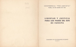 GREAT UNION ANNIVERSARY, TRANSYLVANIA UNION TO ROMANIA, ROMANIANS IN EXILE IN SPAIN, BOOKLET, 1956, ROMANIA - Hojas Bloque