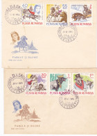 CHILDHOOD, FAIRY TALES, ROMANIAN FAIRY TALES, COVER FDC, X2, 1965, ROMANIA - Cuentos, Fabulas Y Leyendas