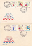 GAMES, CHESS, CUBA CHESS OLYMPIAD, COVER FDC, 2X, 1966, ROMANIA - Schach