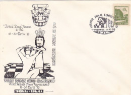 GAMES, CHESS, TIMISOARA CHESS TOURNAMENT, SPECIAL COVER, 1993, ROMANIA - Schach