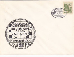 GAMES, CHESS, NEBOISA ILLIJIN CHESS TOURNAMENT, SPECIAL COVER, 1993, ROMANIA - Scacchi