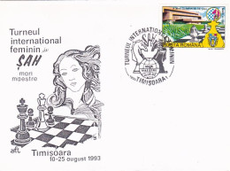 GAMES, CHESS, TIMISOARA WOMEN CHESS TOURNAMENT, SPECIAL COVER, 1993, ROMANIA - Schach