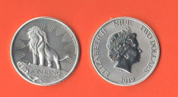 Niue 2 $ Dollars 2019 Re Leone Lion King Disney Silver Ounce OZ - Niue