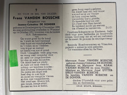 Devotie DP - Overlijden Frans Vanden Bossche Echtg De Donder - Grimbern 1898 - Wemmel 1951 - Décès